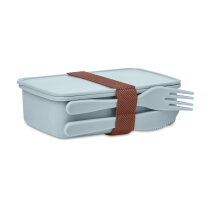 Lunchbox incl. bestek hemelsblauw